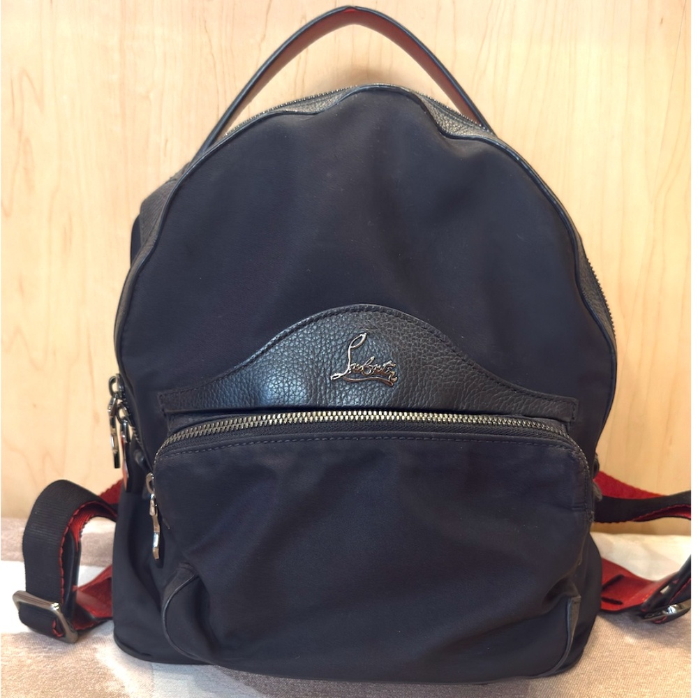 Christian Louboutin Blackloubi Black Nylon Small Backpack
